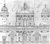 Cosimo Morelli, disegno per la facciata del Duomo di Cesena (Biblioteca Comunale di Imola).