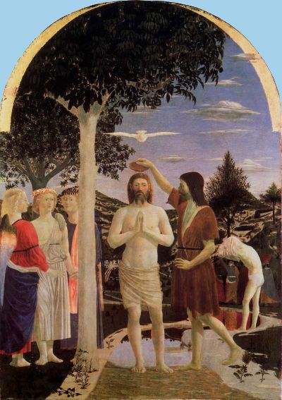 Piero della Francesca, Battesimo di Cristo (zoom)