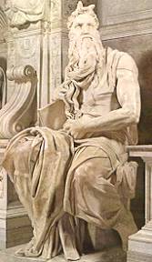 Il Mos� scolpito nel mausoleo del papa.
