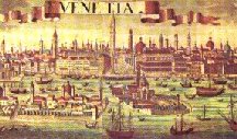 Una veduta di venezia nel XVII secolo