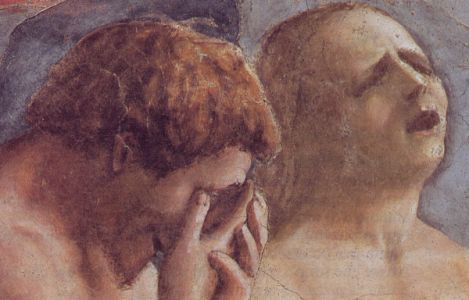 Masaccio, Cacciata dal paradiso terrestre (part.), Cappella Brancacci, Firenze