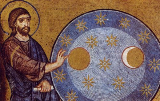 Creazione dell'universo, mosaico della Cappella Palatina, Palermo, XII sec.