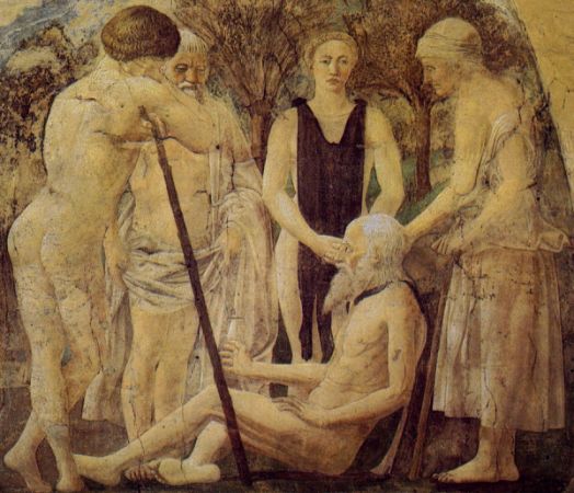 Piero della Francesca, Morte di Adamo, Basilica di S. Francesco, Arezzo (1452)