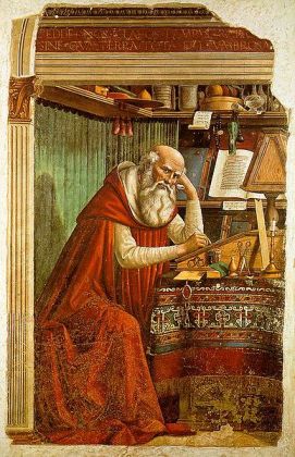 Domenico Ghirlandaio : Saint Jerome in his Study (1480 � Church of Ognissanti, Florence)