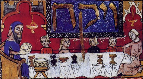 Miniatura dell'Haggadah di Barcellona, sec. XIV