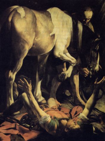 Conversione di san Paolo, di Michelangelo Merisi (Caravaggio), Cappella Cerisi (Chiesa di Santa Maria del Popolo, Roma), 1601-02