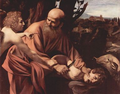 Il sacrificio di Isacco, Caravaggio, Galleria degli Uffizi, 1594-1596