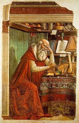 Domenico Ghirlandaio : Saint Jerome in his Study (1480  Church of Ognissanti, Florence)