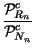 $\displaystyle {\frac{\mathcal{P}_{R_{n}}^{c}}{\mathcal{P}_{N_{n}}^{c}}}$