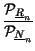 $\displaystyle {\frac{\mathcal{P}_{\underline{R}_{n}}}{\mathcal{P}_{\underline{N}_{n}}}}$