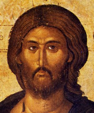Gesù Cristo il Salvatore, icona del XIV sec. (Monastero di Zrze, Skopje)