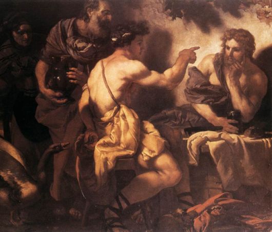 Johann Karl Loth, Jupiter and Mercury at Philemon and Baucis, before 1659
