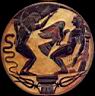 Prometeo legato alla colonna con Atlante che regge il cielo (VI sec. a.C., Musei Vaticani)