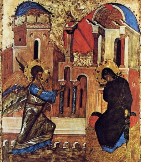 Annunciazione, Scuola di Mosca fine sec. XV