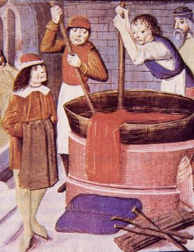 Artigiani medievali riuniti in corporazioni