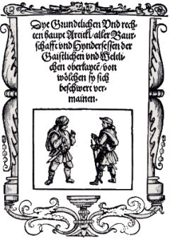 Frontespizio di un manifesto dei Dodici articoli, 1525