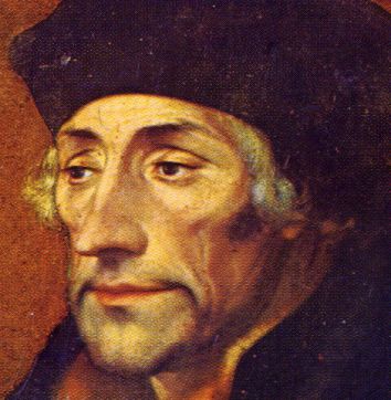 Erasmo da Rotterdam, ritratto da H. Holbein, Galleria Nazionale di Parma