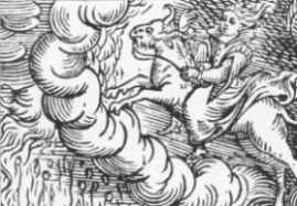 Strega che galoppa verso il Sabba
