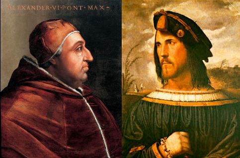 Papa Alessaandro VI, Corridoio Vasariano, Firenze e Cesare Borgia, Bergamo, Accademia, Carrara