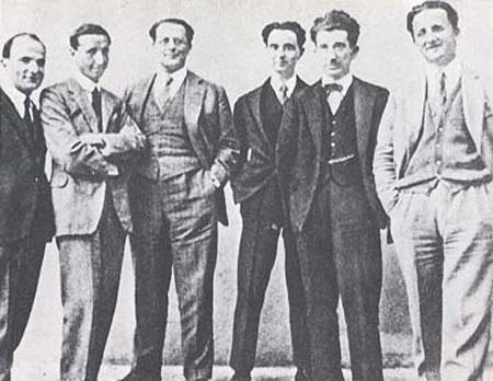 I redattori del "Non mollare" Carlo Rosselli, Nello Rosselli, Ernesto Rossi (1925)