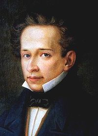 A. Ferrazzi, Giacomo Leopardi, 1820, olio su tela, Recanati Casa Leopardi