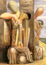 G. De Chirico, Manichini in riva al mare (Galleria d'Arte Moderna di Milano)