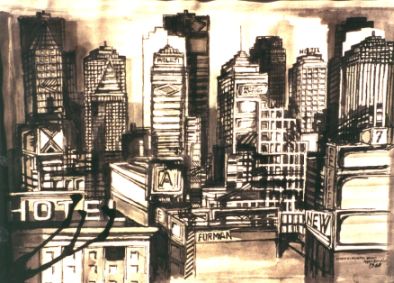 Mario Bocchini, Studi di alveari umani, 1966