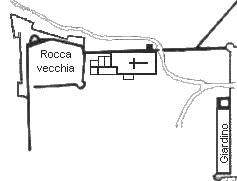 Ipotesi di localizzione della Cattedrale sul monte Sterlino (secondo G. Sirotti), in Cesena, Diciotto secoli di storia, Citt di Cesena 1982.