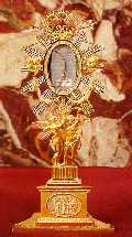 Reliquiario con una spina della corona di Cristo.