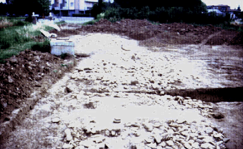 Cesena, S. Egidio. Strada glareata centuriale tra via Assano e via Cervese (1992, SAER)