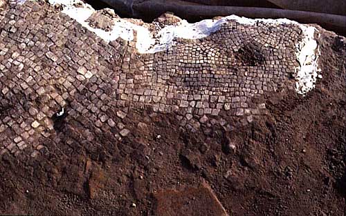 Villa rustica, frammento di pavimentazione in mosaico - SAER