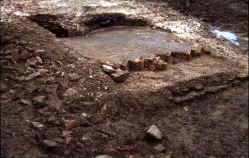 Villa rustica, resti di una vasca in opus spicatum