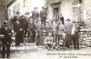 Puccini a Celle (Pescaglia) nel 1924.