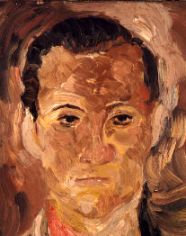 Carlo Levi, Ritratto di Alberto Moravia, 1932, Fondazione Levi, Roma (part.)