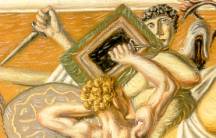 G. De Chirico, Gladiatori nella stanza, part. (coll. privata)