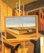 G. De Chirico, Interno metafisico, part. (Staadtgalerie, Stoccarda)