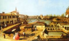 Canaletto, Le chiuse di Dolo sul Brenta (Museo Ashmolean, Oxford)