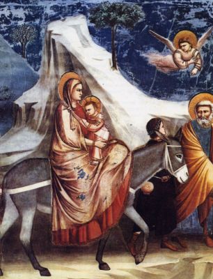 Fuga in Egitto, di Giotto, Affresco nella Cappella dell'Arena