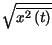 $ \sqrt{\overline{x^{2}\left( t\right) }}$