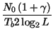 $\displaystyle {\frac{N_{0}\left( 1+\gamma \right) }{T_{b}2\log _{2}L}}$