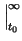 $\displaystyle \left.\vphantom{ e^{-\lambda t}}\right\vert _{t_{0}}^{\infty }$