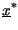 $\displaystyle \underline{x}^{*}_{}$