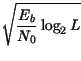 $\displaystyle \sqrt{\frac{E_{b}}{N_{0}}\log _{2}L}$