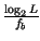 $ {\frac{\log _{2}L}{f_{b}}}$