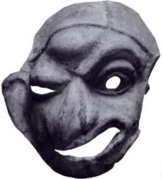 Maschera teatrale del IV-III sec. a.C. (Museo Nazionale di Taranto)