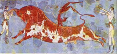 Acrobazie sportive col toro (tauromachia nell'isola di Creta)