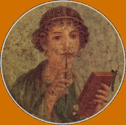 Ritratto di fanciulla (Saffo?). Dipinto. Museo Nazionale di Napoli