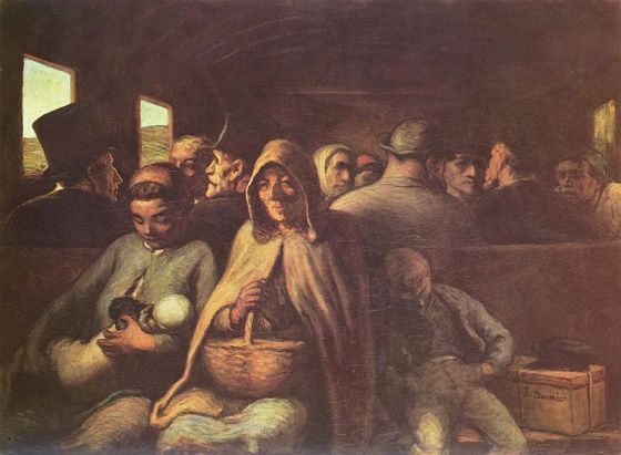 Honoré Daumier, The third-class wagon, 1864