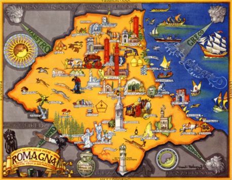 Mappa della Romagna