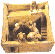 Modello di granaio del medio regno egiziano. Assiut
